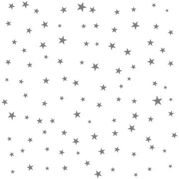 Night sky pattern, black and white illustration of stars on white, seamless Stock Illustration