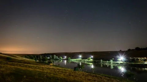 Night Sky with the Perseids Stock Footage 57673705