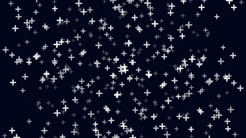 Night sky with random flying rainbow confetti Stock Footage 242608171
