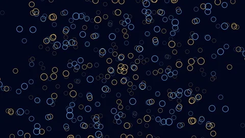 Night sky with random flying rainbow confetti Stock Footage 242609241