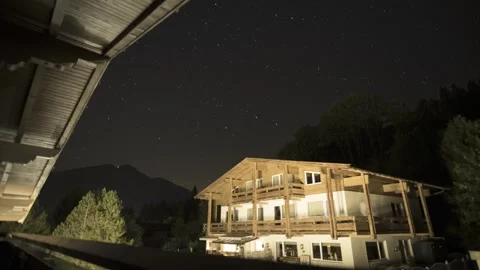 Night sky in Saalbach Stock Footage 274501244
