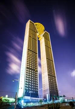 Night sky scraper Foto stock