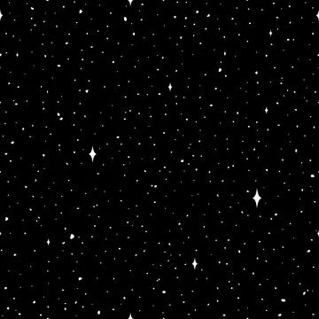 Night sky seamless pattern vector space star planet background wallpaper Stock Illustration