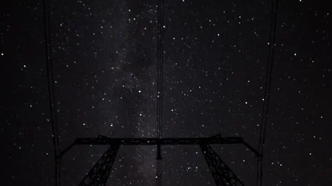 Night sky spectacle. Starry night with meteor trails. Perseid meteor shower Stock Footage 343946355