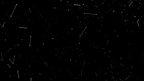 The night sky with stars and elements of constellations. cinematic plexus Stock Footage 84916837
