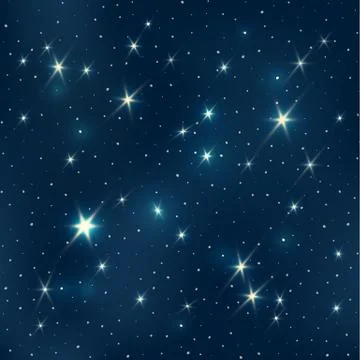 Night sky with stars, seamless pattern, eps10 Stock Illustration