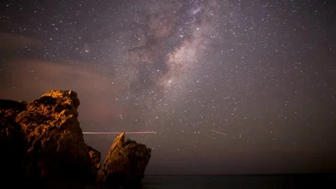 Night sky, Stars, Time-Lapse Stock Footage 277283785