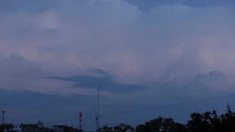 Night sky before the storm. Stock Footage 138645648