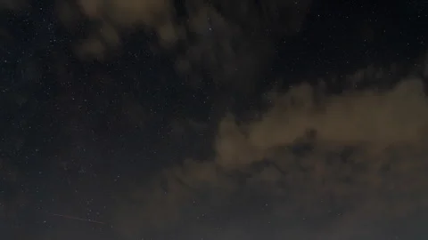 Night sky time lapse with clouds Stock Footage 283932652