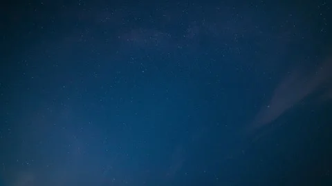 Night sky time lapse with clouds upward view Stock Footage 335687980