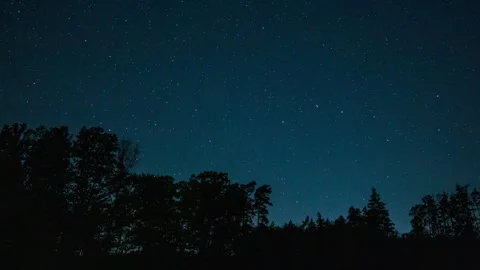 Night sky time lapse with comet Lemmon. 4k starry sky. Stock Footage 325889315