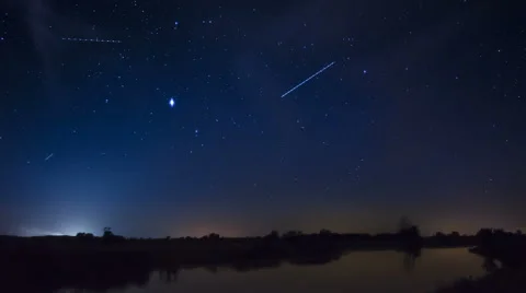 Night sky in Time Lapse Stock Footage 42724454