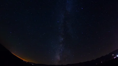Night Sky Time Lapse Stock Footage 97688260