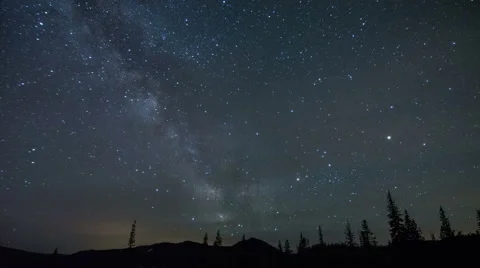 Night Sky Time Lapse of Milky Way With Star Trails Effect Stock-Footage 40358224