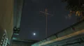 Night sky time lapse - Moon and stars - Brazilian city HD Footage