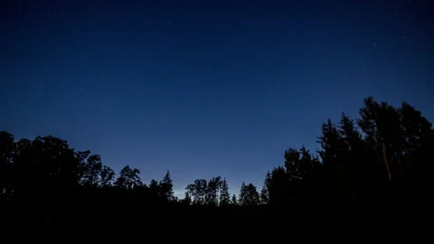 Night sky time lapse with NLC clouds. Stock Footage 201587442