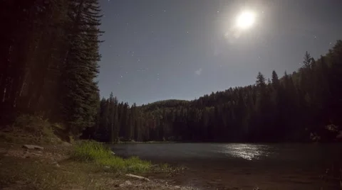Night Sky Time Lapse - Utah Lake 01 動画素材 52188310