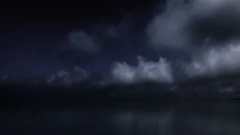 Night sky Time lapse of white fluffy clouds over night dark sky. Stock Footage 94859798