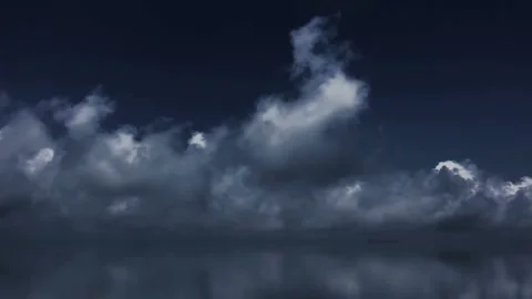 Night sky Time lapse of white fluffy clouds over night dark sky. Stock Footage 94859831