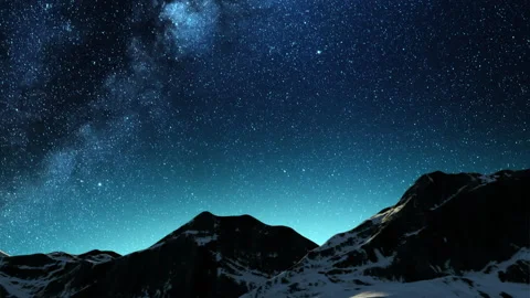 Night Sky Timelapse in a 3D animation Stock Footage 235643631
