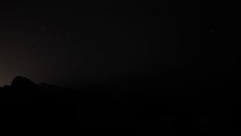 Night sky timelapse and moon rising 2K Stock Footage 90102974