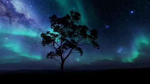 Night Sky Timelapse Aurora Borealis 4K B... | Stock Video | Pond5