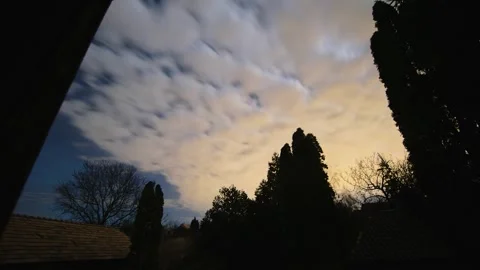Night Sky Timelapse with Fast Moving Clouds Stock Footage 340660060