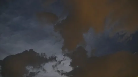 Night Sky Timelapse Storm Moon Abstract Stock Footage 54089237