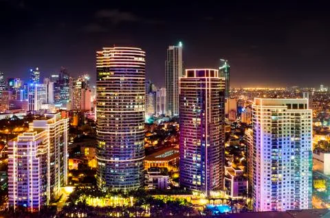 Night skyline Stock Photos