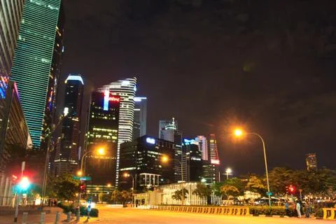 Night skyscraper1 Stock Photos