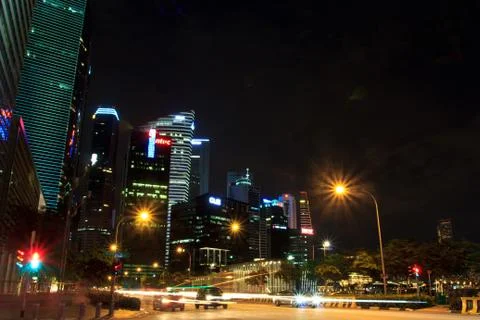 Night skyscraper3 Stock Photos