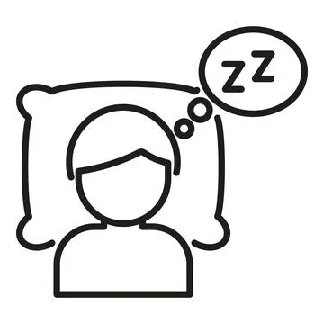 Night sleep icon outline vector. Insomnia problem 스톡 일러스트