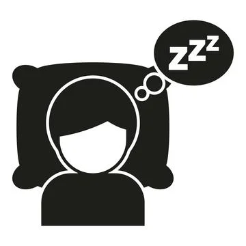 Night sleep icon simple vector. Insomnia problem 스톡 일러스트