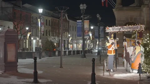 Night Small Town Christmas display 動画素材 248710104