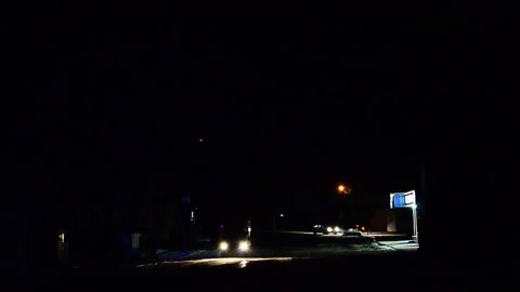 Night in a small town Stock-Footage 143819520