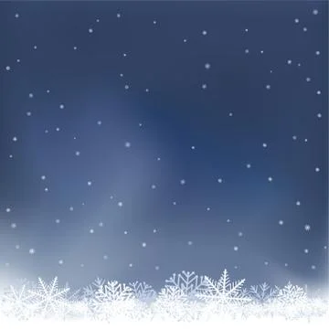 Night snow falls background Stock Illustration
