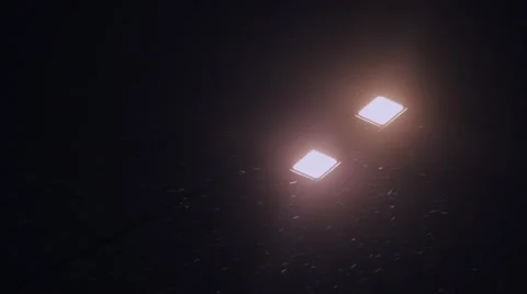 Night snow on the road lantern. Closeup shot. Stock Footage 63096452