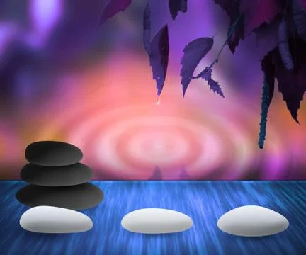 Night spa background Stock Illustration