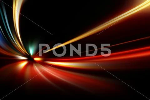 Night speed on road Stock Illustration