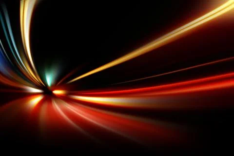 Night speed on road Stock Illustration