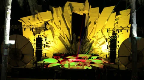 Night stage. Editorial Stock Footage 26640543