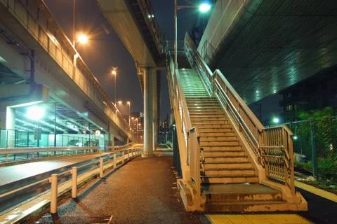 Night stairs Stock Photos