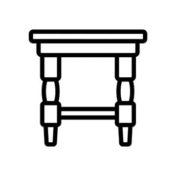 Night stand shelf icon vector outline illustration Illustration