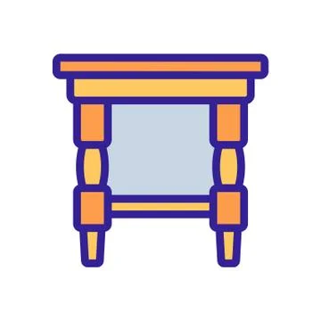 Night stand shelf icon vector outline illustration Illustration
