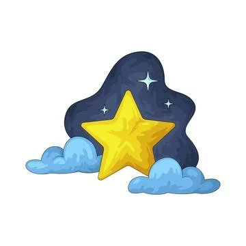 Night star illustration Stock Illustration