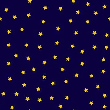 Night Star Sky Seamless Pattern Background Illustration Stock Illustration