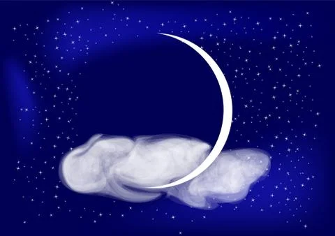 Night starred sky Illustrazione stock