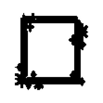 Night starry frame pixel art vector illustration Stock Illustration
