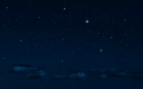 Night starry sky and clouds. Moonlight dark background and stars in the sky. Stock Photos