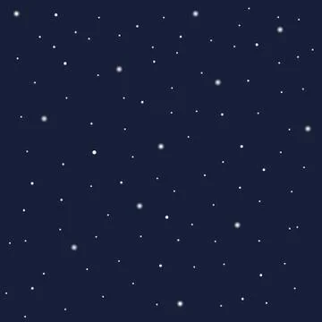 Night starry sky, falling snow, dark blue color vector Stock Illustration